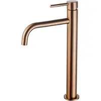 FortiFura Calvi Slim Robinet de lavabo - 32cm - surélevé - monotrou - Cuivre brossé PVD (Cuivre) SW970030