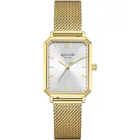 Régler Montre à affichage analogique 'Élégance Mesh Gold - Silver' or