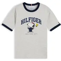Tommy Hilfiger T-Shirt 'PEANUTS' bleu marine / jaune / gris / blanc