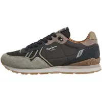 Pepe Jeans Baskets basses 'Brit City' gris / gris foncé