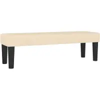 vidaXL Banc Crème 100x30x30 cm Tissu