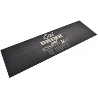 vidaXL Tapis de cuisine lavable impression cuisine noir 60x180 cm