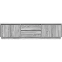 vidaXL Meuble TV avec lumières LED sonoma gris 193,5x41x50 cm