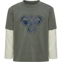 Hummel T-Shirt gris / blanc cassé