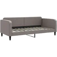 vidaXL Lit de jour Taupe 90x200 cm Tissu