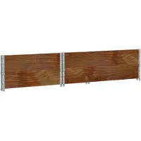 vidaXL Rehausses de palettes 2 pcs. Marron 120x80 cm pin massif