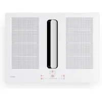 Klarstein ChefFusion Table de cuisson à induction avec hotte intégrée 70 cm – 4 zones, 7200 W, 504,3 m³/h, zones flexibles, recyclage et évacuation