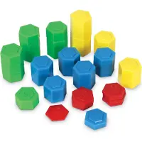 Learning Resources Ensemble d'hexagrammes de mesure, 8 pièces, plastique, multicolore