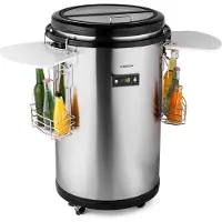 Klarstein Mini Frigo de Chambre et Bureau pour Boisson, Petit Frigo Silencieux, Refrigerateur Mini Bar 50L, Petit Réfrigérateur Camping, Étagères Réglables pour le Vin, Cannette, Beer Fridge, Gris