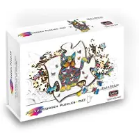 Gigamic Puzzle Rainbow Wooden Chat 99 pièces