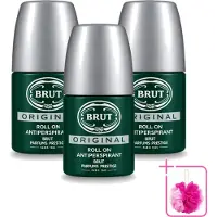 BRUT 3 déodorants roll-on Original - 50 ml - Lot de 3