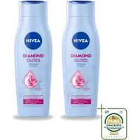 Nivea 2 flacons de shampooing Diamond Gloss - 250 ml - Lot de 2