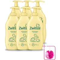 Zwitsal 6 flacons de shampooing doux pour bébé , 400 ml, pack économique, 6 pièces