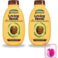 Garnier 2 x Shampoo Loving Blends à l'huile d'avocat et au beurre de karité - pour cheveux secs et crépus - 300 ml - Pack économique - 2 pièces