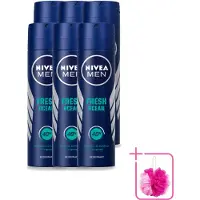 Nivea 6 sprays déodorants MEN Fresh Ocean - 150 ml - Pack économique - 6 pièces