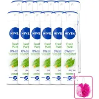 Nivea 12 sprays déodorants Fresh Pure, sans aluminium, 150 ml, lot économique, 12 pièces