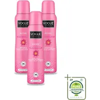 Vogue 3 déodorants Adore Parfum pour femmes - 150 ml - Lot de 3