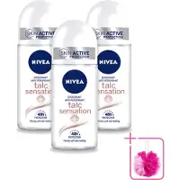 Nivea 3 déodorants roll-on Talc Sensation, anti-transpirant, 50 ml - Lot de 3