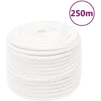 vidaXL Corde de bateau Blanc complet 14 mm 250 m polypropylène