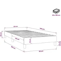 vidaXL Sommier boxspring brun foncé 90x190 cm Tissu