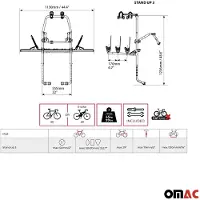 Menabo Porte-vélos pour cinquième porte STAND-UP 3
