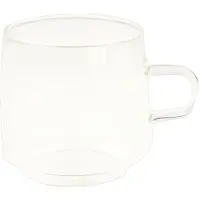 Chiato Verre à latte avec anse , 320 ml – transparent