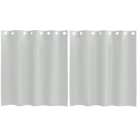 vidaXL Voile Rideaux avec oeillets 2 pcs. Gris clair 140x140 cm