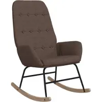 vidaXL Chaise À Bascule Taupe Tissu