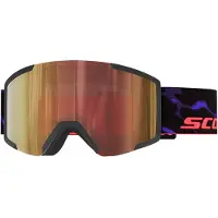 SCOTT - Masque de ski photochromique - Shield Light Sensitive Black/Purple AMP LS Cinnamon Chrome S1-3 - Noir