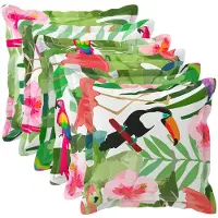vidaXL Housse De Coussin 6 Pcs Houten Multicolore 30 X 30 Cm Polyester