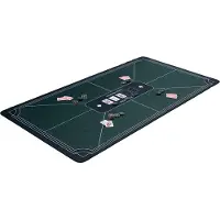 Longfield Tapis de poker Engelhart Games vert 138 x 79 cm - tapis de jeu professionnel