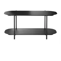 CALICOSY - Table basse à deux niveaux en métal noir L100 cm - SASHA