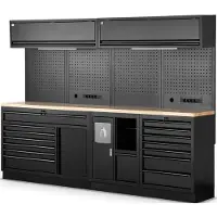 HBM système d'atelier modulaire 10 pièces, noir