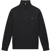 Gant Regular Fit Pull en maille Tirettenoir, Unicolore