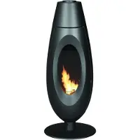 Invicta Poêle à bois OVATIO - 5 kW - Rdt: 83% - B. 32 cm - Fonte