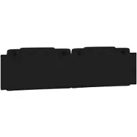 vidaXL Coussin de tête de lit "Viana" noir 200 cm similicuir