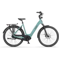 Tomos EB 18 - VTT électrique - 28 pouces - Moteur 250W - Autonomie de 160 km - 7 vitesses - Freins à disque hydrauliques - Batterie 748Wh - Cadre bas - Vert pierre mat