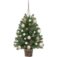 vidaXL Sapin de Noël artificiel avec 150 LED Vert 65 cm PE et PVC