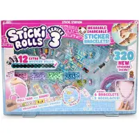 Merkloos Kit de bracelets décoratifs Sticki Rolls Sticki Station, série 3, avec autocollants, à porter et à partager