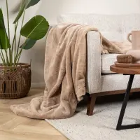 NATURL. Plaid lavable | Otis Taupe | 130x170cm | Taupe | Rectangulaire | Tapis
