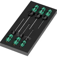Wera 9718 : Insert en mousse pour tournevis, série Kraftform 300, coffret 2 avec 7 outils.