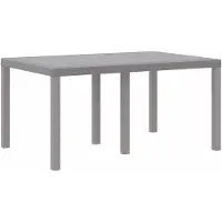 vidaXL Table de jardin gris clair 150 x 100 x 73 cm Poly-Rattan
