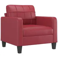 vidaXL Fauteuil vin rouge 60 cm similicuir