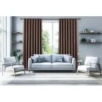Home & comfort Home&Comfort Rideau occultant 150 x 260 cm - Avec crochets - Taupe
