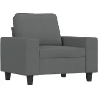 vidaXL Fauteuil gris foncé 60 cm Tissu