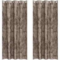 vidaXL Rideaux en velours avec tringles 2 pièces Cappuccino 260 x 140 cm Velours