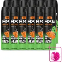 Axe 12 vaporisateurs déodorants Jungle Fresh - 150 ml - Lot de 12