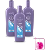 Unilever 3 x Shampooing et après-shampooing 2 en 1 Andrélon - aux notes de melon et d'aloé vera - 300 ml - Pack économique - 3 pièces