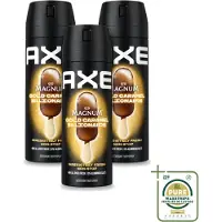 Axe 3 vaporisateurs corporels Magnum Gold Caramel Billionaire, 150 ml - Pack de 3