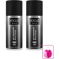 Vogue 2 vaporisateurs déodorants anti-transpirants Men Mystic Black, 150 ml - Lot de 2